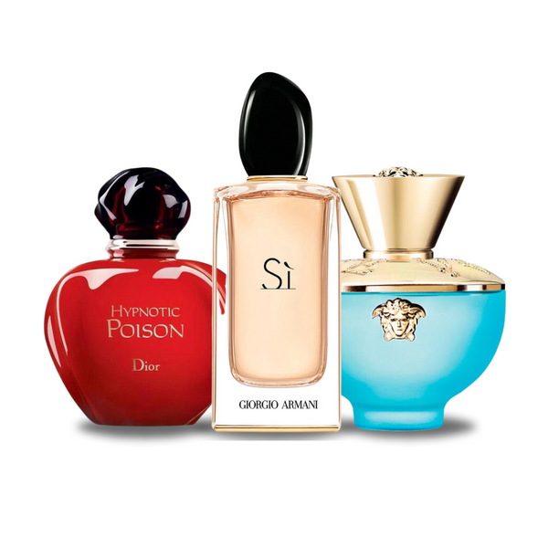 Offre Combo de 3 Parfums - Hypnotic Poison de Dior | Sì de Giorgio Armani | Dylan Turquoise de Versace